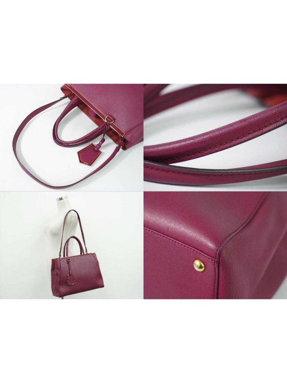 Fendi Tou Jours 2-Way Shoulder Bag Leather Pink - Picture 6 of 9